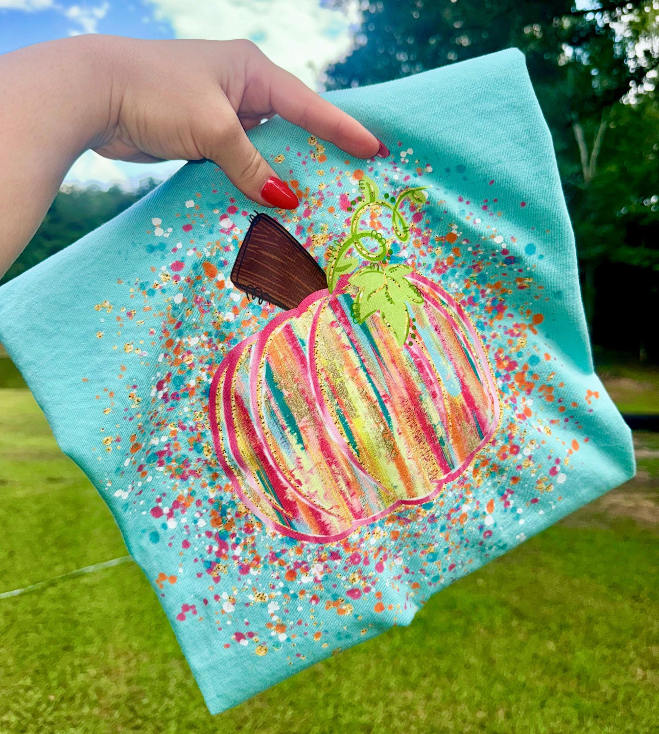 Preppy pumpkin splatter