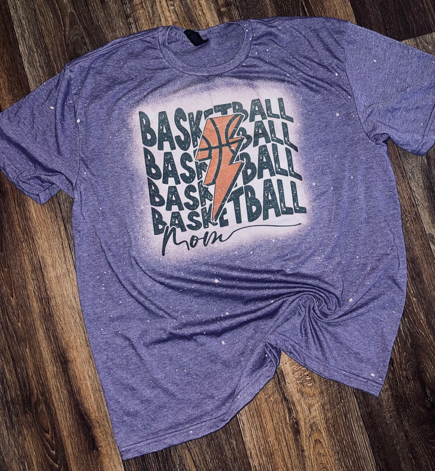 Basketball mom bleached tee