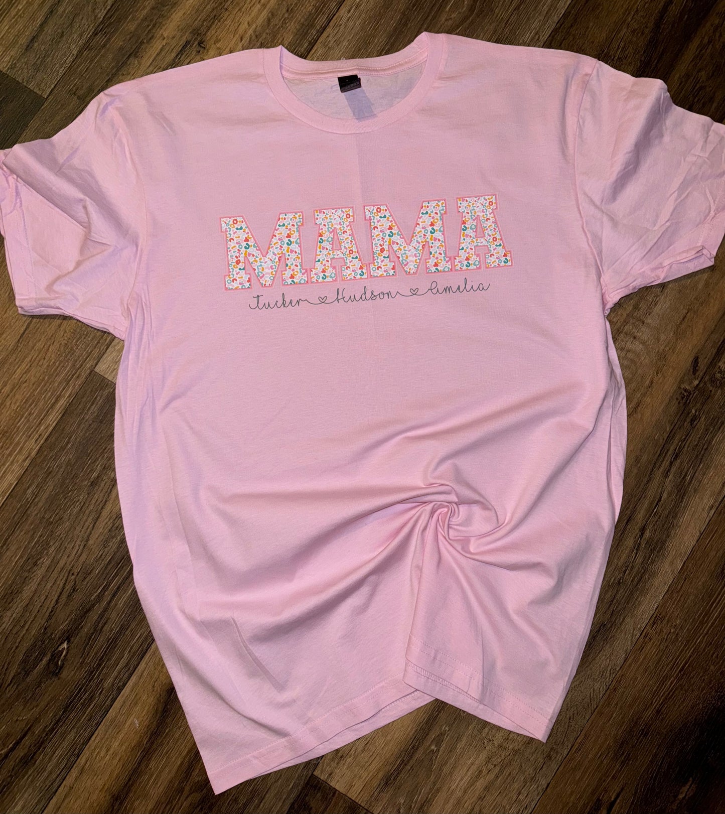 Mama rainbow leopard shirt