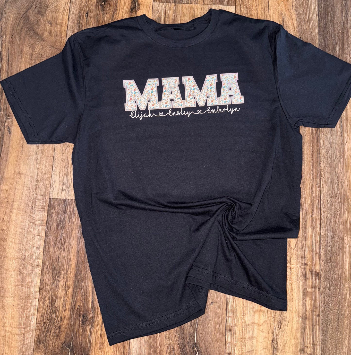 Mama rainbow leopard shirt