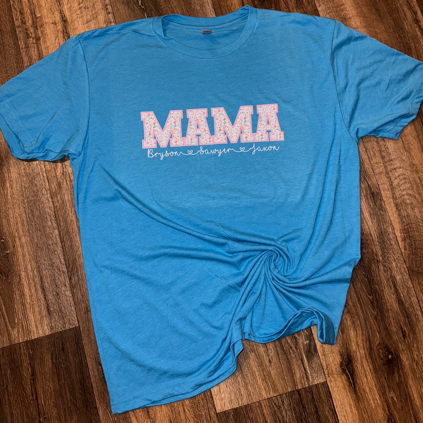 Mama rainbow leopard shirt
