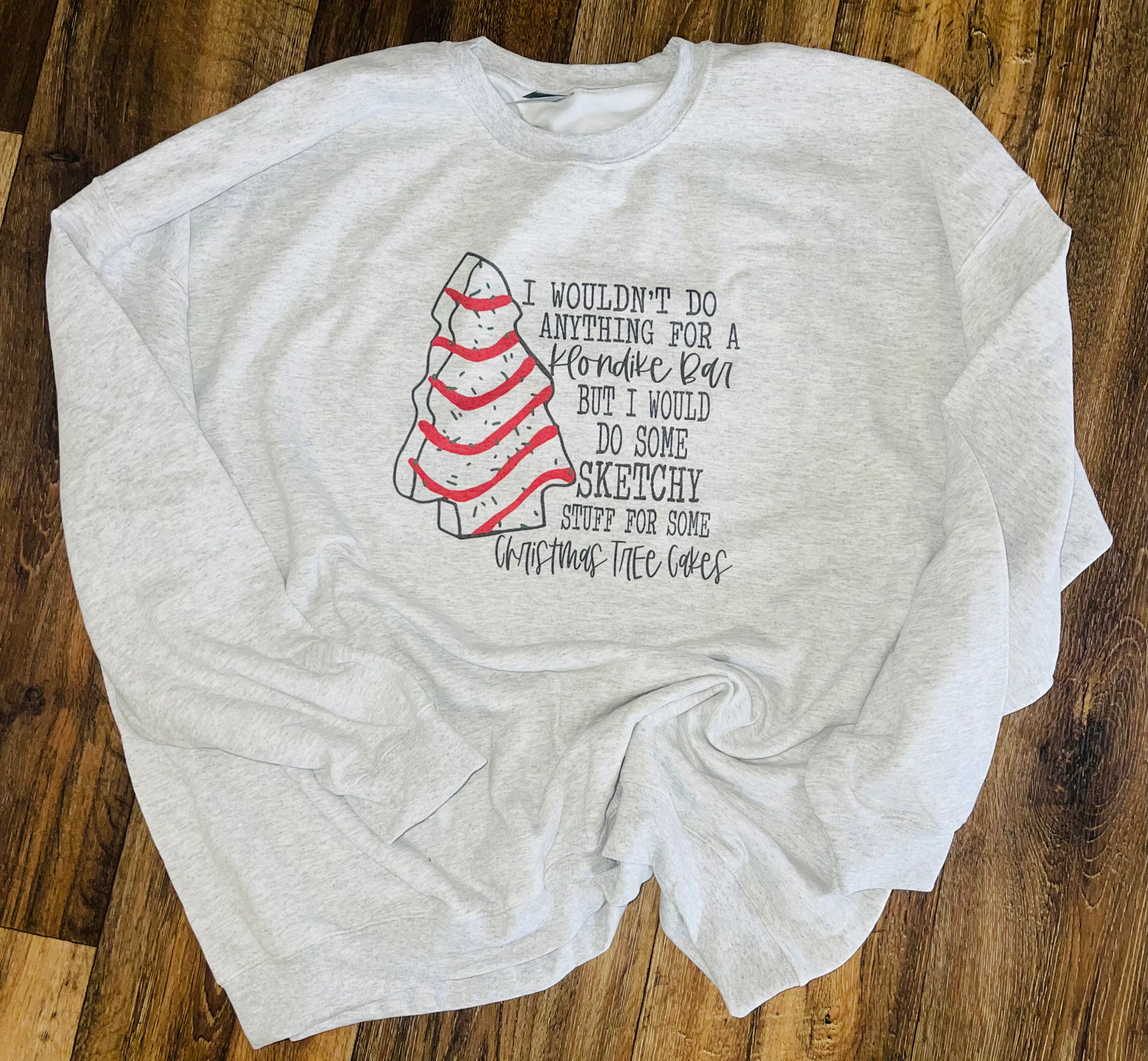 Christmas tree cake sweatshirt