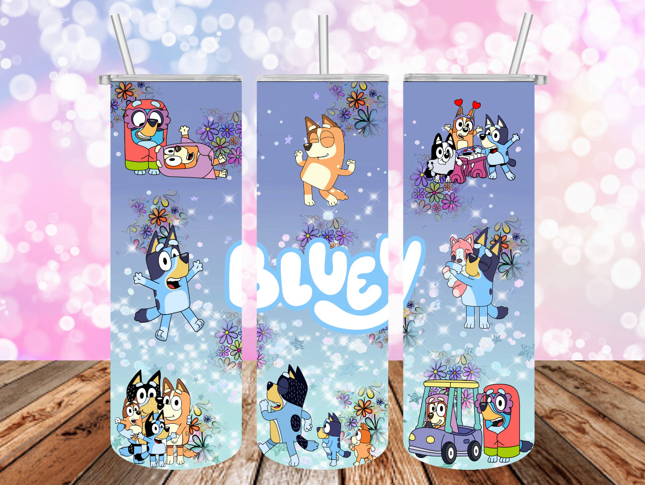Blue dog tumbler