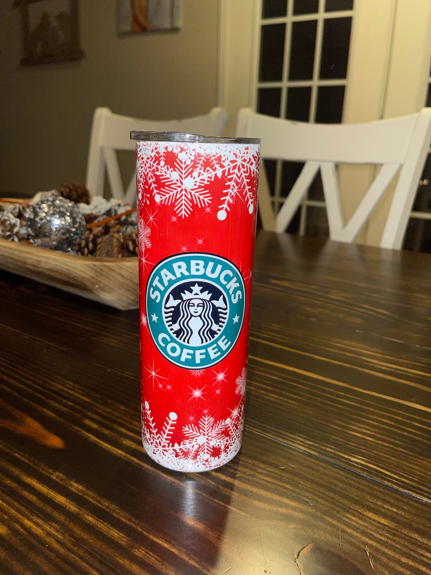 Red Starbucks tumbler