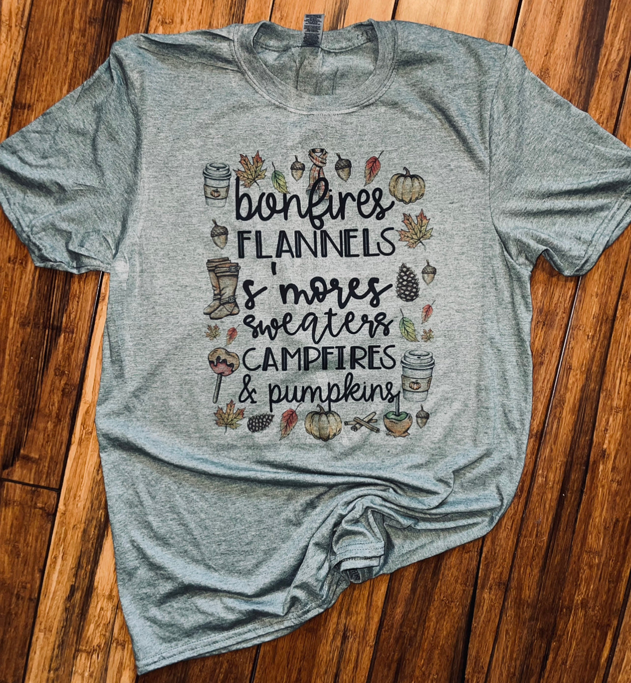 Bonfires flannels s’mores tee