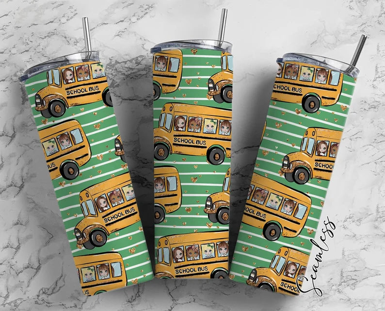 School bus tumbler