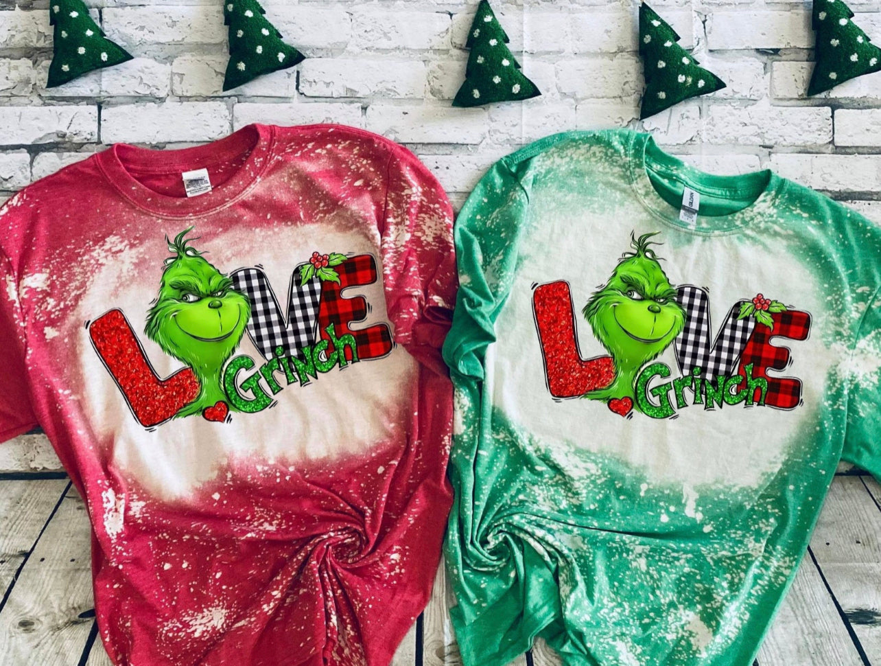 Love Grinch bleached tee