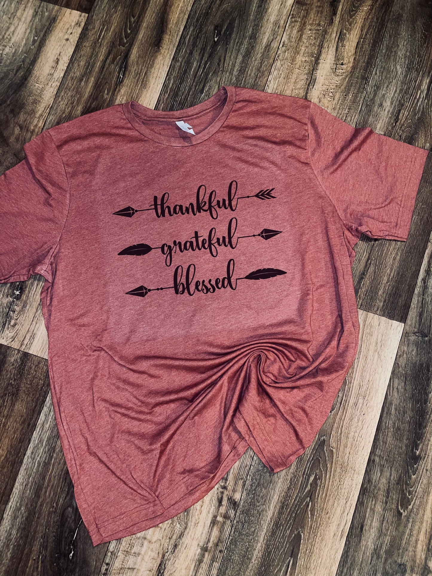 Thankful grateful blessed tee