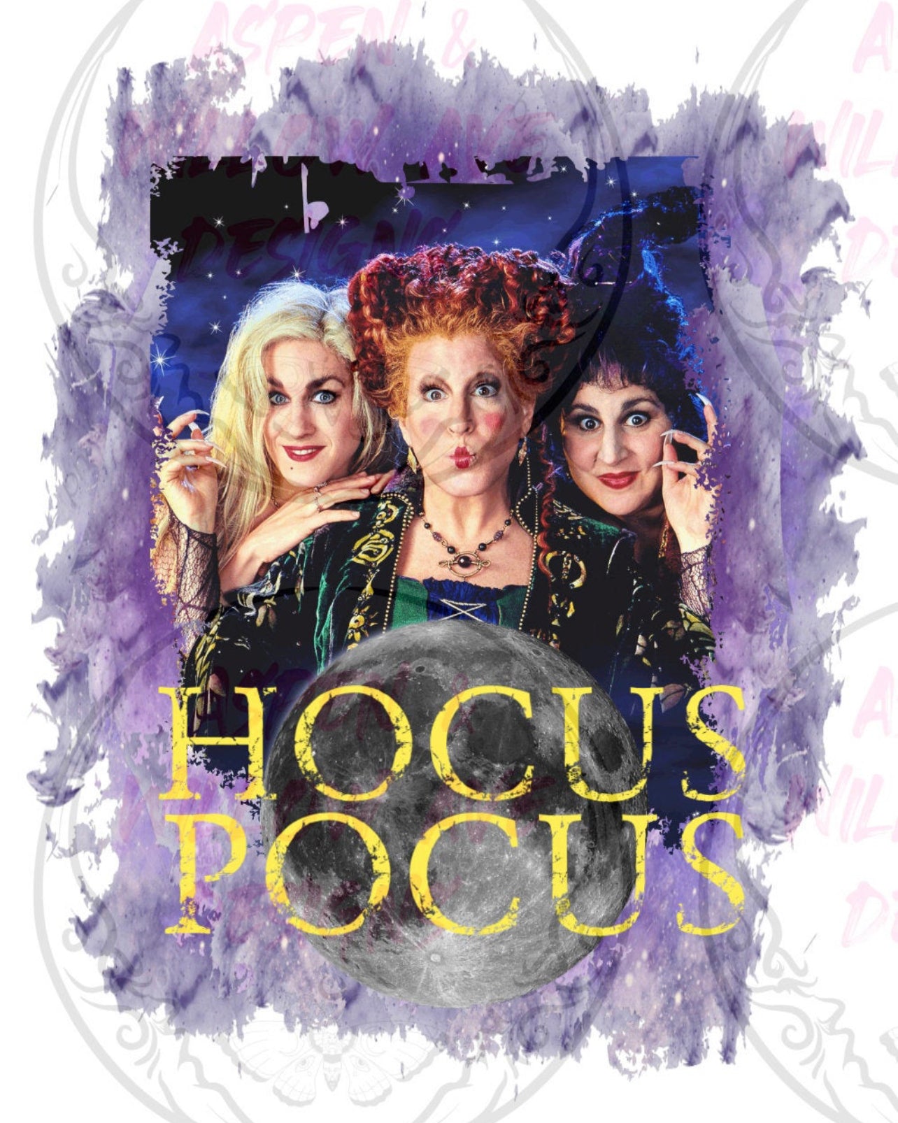 Hocus Pocus purple background shirt