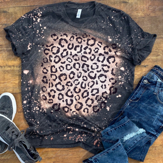 Leopard bleached tee
