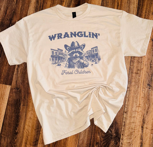 Wranglin feral children tee
