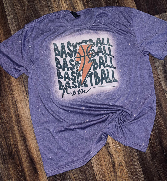 Basketball mom bleached tee