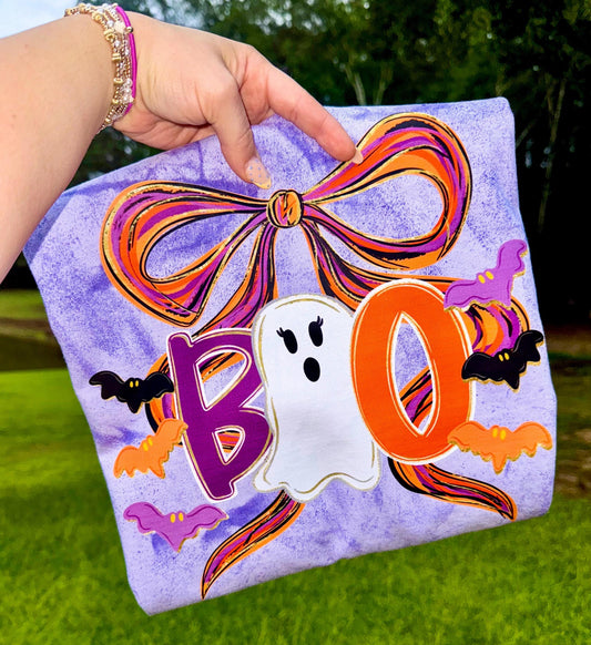 Boo ghost tie dyed tee