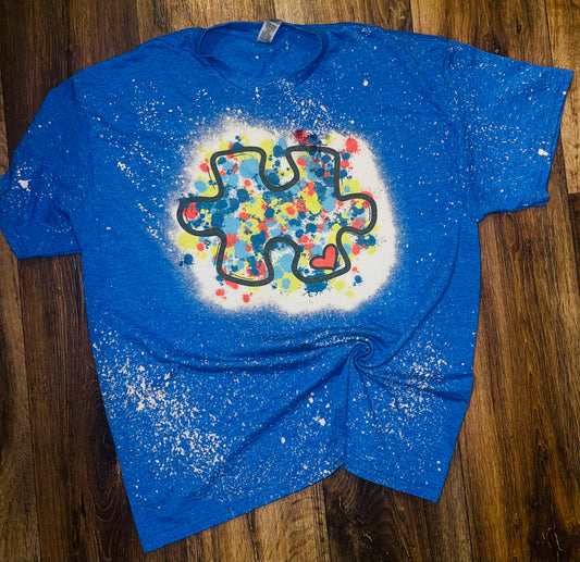 Autism puzzle piece tee