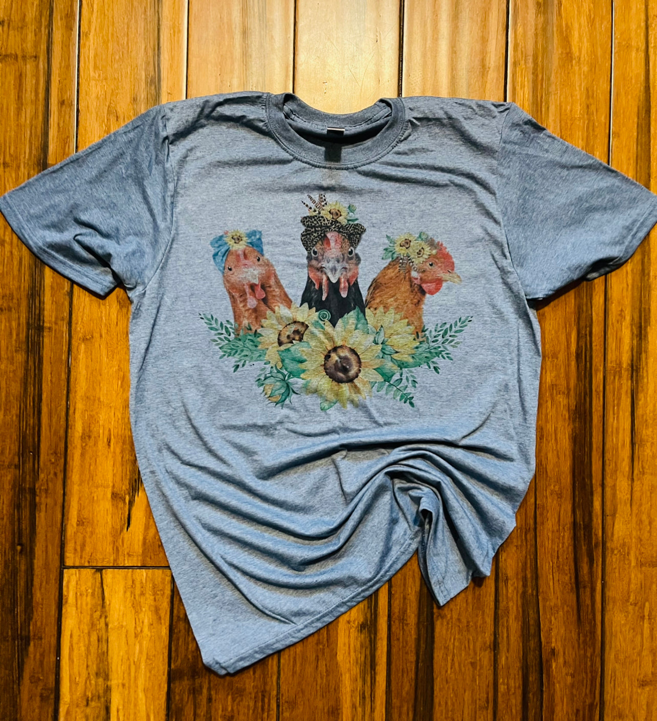 Chicken sunflower shirt