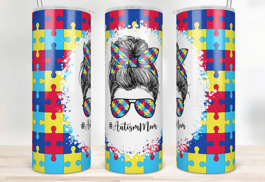 Autism mom tumbler