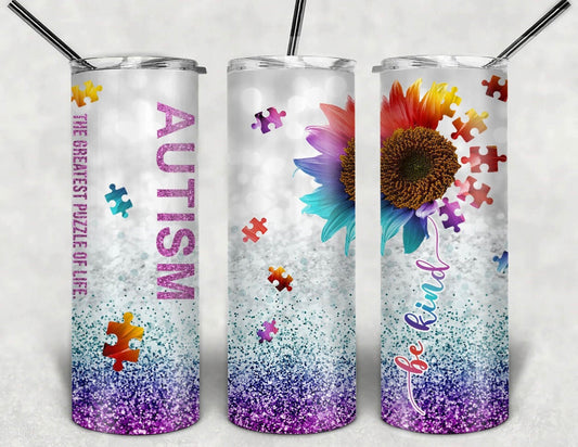 Autism sunflower tumbler