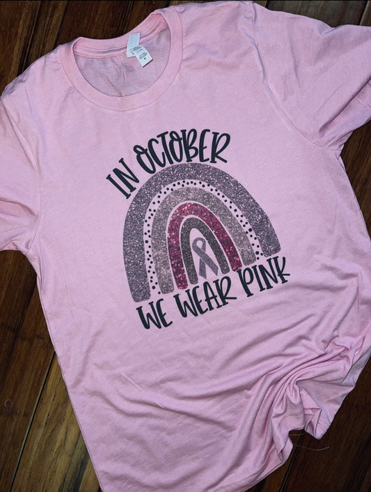 In October we wear pink tee
