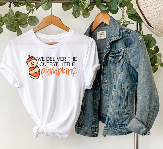 We deliver the cutest little pumpkins tee