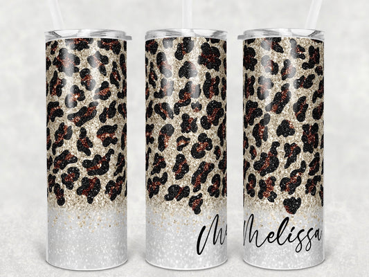 Leopard print tumbler