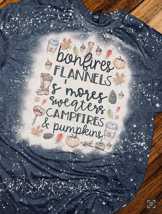 Bonfires flannels s’mores tee