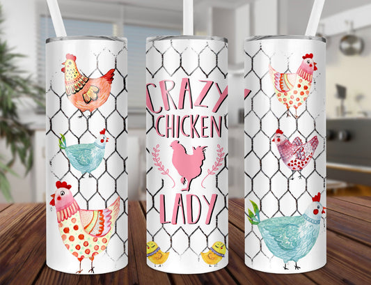 Crazy chicken lady tumbler