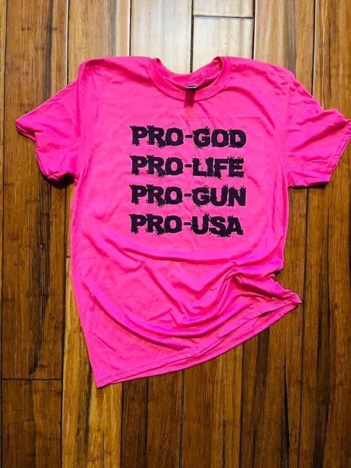 Pro God pro life tee