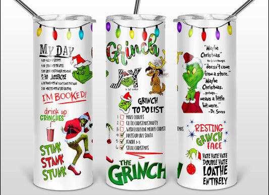 Grinch to do list tumbler