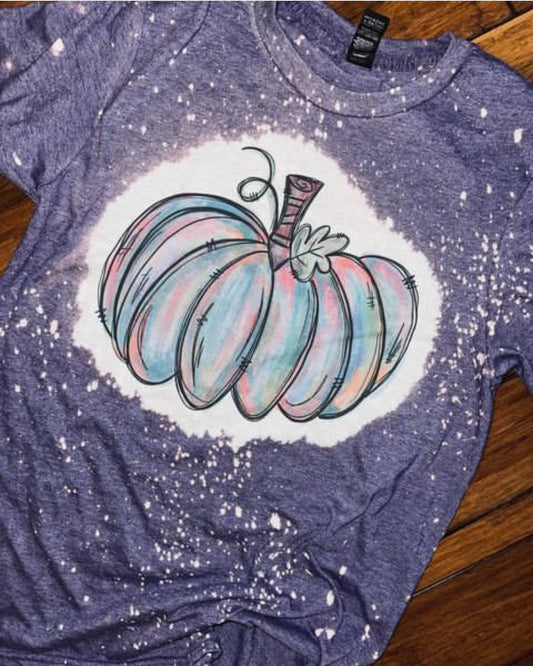 Rainbow pumpkin tee