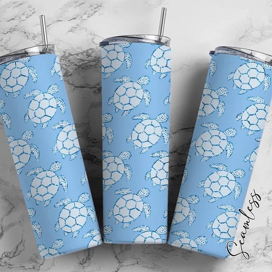 Blue turtle tumbler