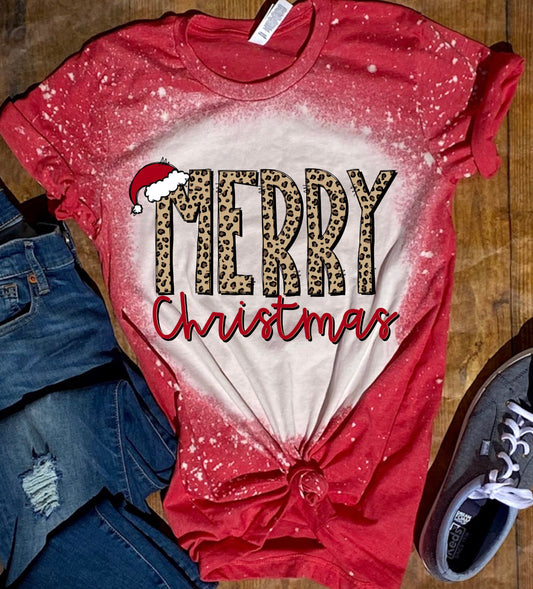 Leopard Merry Christmas Tee