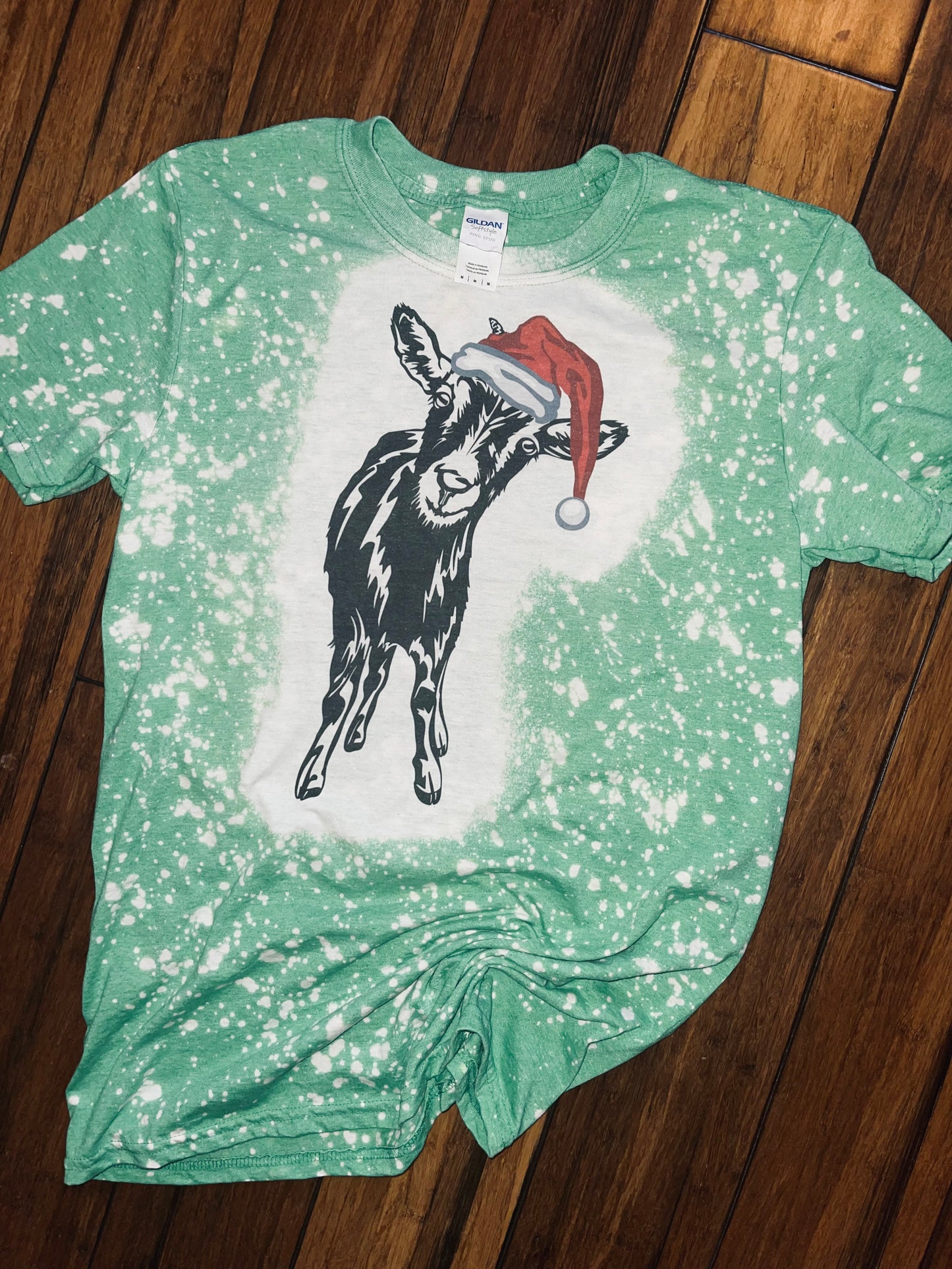 Christmas goat bleached tee