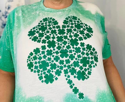 Four leaf clover tee