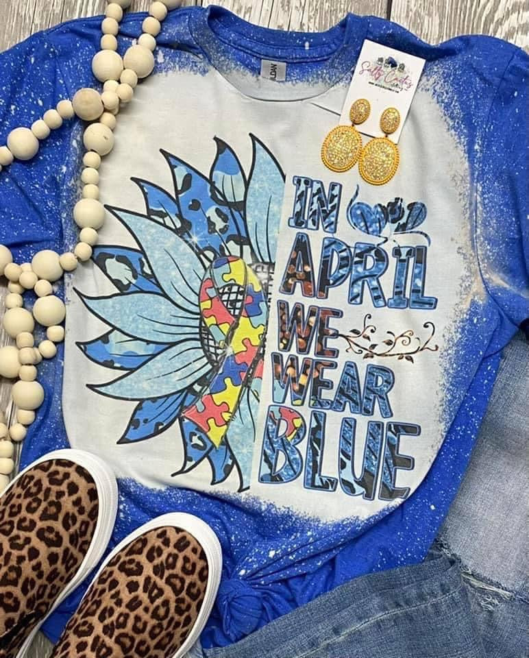 In April we wear blue autism awareness tee