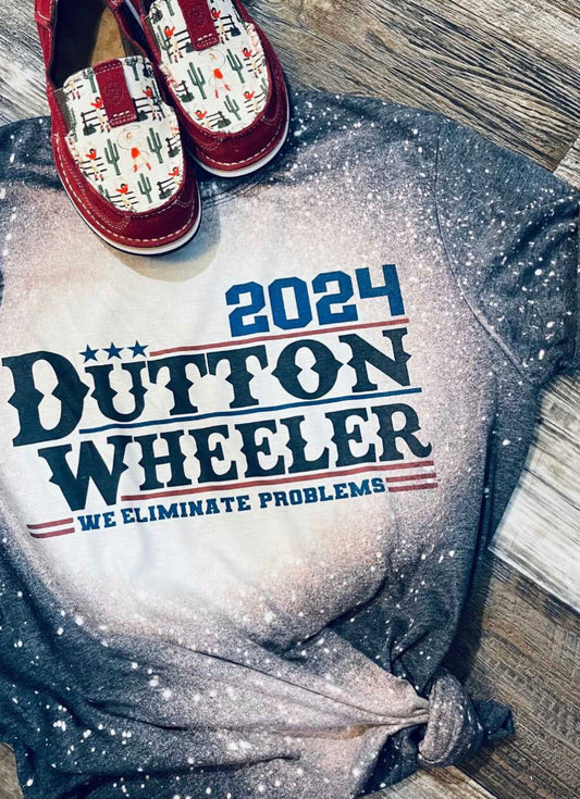 Yellowstone Dutton wheeler 2024 bleached tee