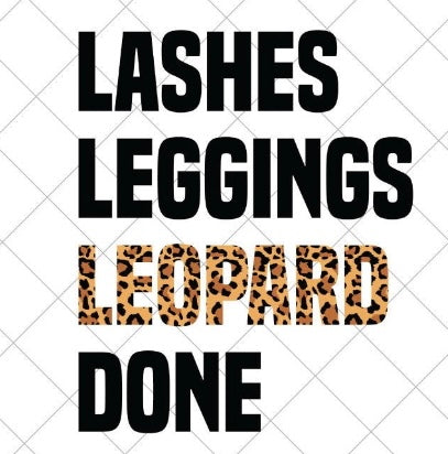 Lashes leggings leopard done sweatshirt