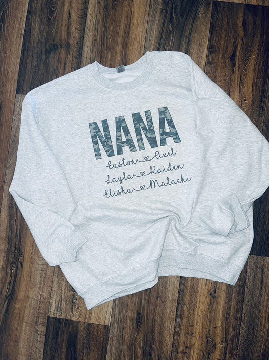 Custom Camo NANA sweatshirt