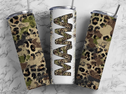 Mama camo tumbler