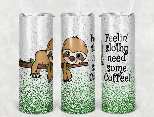 Feeling slothy need some coffee tumbler