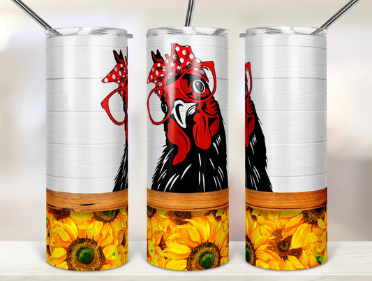 Sunflower chicken tumbler