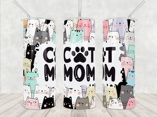 Cat mom tumbler