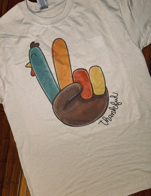 Thankful turkey tee